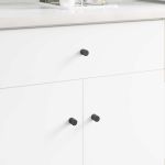 Buton pentru dulap 1011 pcs Negru Fier GartenMobel Dekor