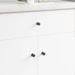 Buton pentru dulap 1011 pcs Negru Fier GartenMobel Dekor