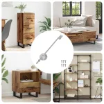 Hingă cu suport pentru capac 12 pcs Argintiu 194 x 36 x 18 mm GartenMobel Dekor