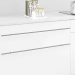 Mâner pentru Dulap 2 pcs Argintiu 0 Oţel inoxidabil GartenMobel Dekor
