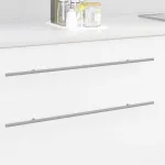Mâner pentru Dulap 2 pcs Argintiu 1700mm Oţel inoxidabil GartenMobel Dekor