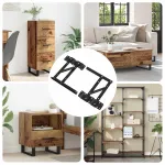 Mecanism de ridicare pentru pat 2 pcs Negru 34 x 9.5 x 4 mm GartenMobel Dekor