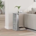 Masă laterală Gri din beton 35 x 25 x 50 cm Lemn compozit GartenMobel Dekor