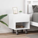 Noptieră 2 pcs Alb 40,5 x 40 x 48 cm Lemn compozit GartenMobel Dekor