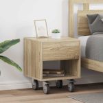 Noptieră 2 pcs Stejar Sonoma 40,5 x 40 x 48 cm Lemn compozit GartenMobel Dekor