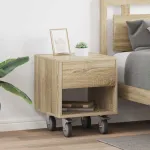 Noptieră 2 pcs Stejar Sonoma 40,5 x 40 x 48 cm Lemn compozit GartenMobel Dekor