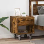 Noptieră 2 pcs Stejar fumuriu 40,5 x 40 x 48 cm Lemn compozit GartenMobel Dekor