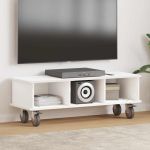 Support TV Alb 100 x 35 x 35 cm Lemn compozit GartenMobel Dekor