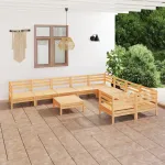 Set mobilier de grădină, 10 piese, lemn masiv de pin GartenMobel Dekor
