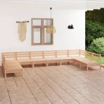 Set mobilier de grădină, 10 piese, lemn masiv de pin GartenMobel Dekor