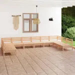 Set mobilier de grădină, 10 piese, lemn masiv de pin GartenMobel Dekor