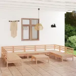 Set mobilier de grădină, 10 piese, lemn masiv de pin GartenMobel Dekor