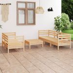 Set mobilier de grădină, 6 piese, lemn masiv de pin GartenMobel Dekor