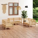 Set mobilier de grădină, 6 piese, lemn masiv de pin GartenMobel Dekor