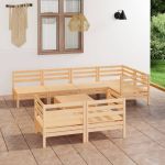 Set mobilier de grădină, 8 piese, lemn masiv de pin GartenMobel Dekor