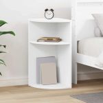 Masă laterală Alb 29,6 x 29,6 x 60 cm Lemn compozit GartenMobel Dekor