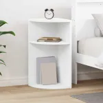Masă laterală Alb 29,6 x 29,6 x 60 cm Lemn compozit GartenMobel Dekor