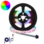 Bandă LED 4 pcs Negru și transparent 40 x 0,8 x 0,3 cm GartenMobel Dekor