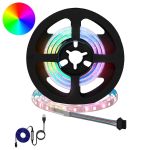 Bandă LED 4 pcs Negru și transparent 55 x 0,8 x 0,3 cm GartenMobel Dekor