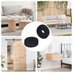 potrivit pentru șaibe plate 2 pcs Negru 15 x 4 x 3 mm GartenMobel Dekor