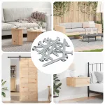 Șurub 1600 pcs Argintiu M6 x 60 mm Oțel GartenMobel Dekor