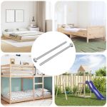 Șurub 2 pcs Argintiu M6 x 120 mm Oțel GartenMobel Dekor