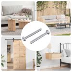 Șurub 2 pcs Argintiu M6 x 60 mm Oțel GartenMobel Dekor