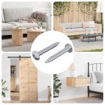 Șurub din Lemn 2 pcs Argintiu 8,8 x 31 mm Fier GartenMobel Dekor