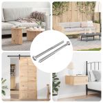 Șuruburi pentru mobilă 2 pcs Argintiu M6 x 100 mm Oțel GartenMobel Dekor