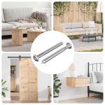 Șuruburi pentru mobilă 2 pcs Argintiu M6 x 60 mm Oțel GartenMobel Dekor