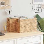 Coșuri pentru reviste 2 pcs natural 39 x 14 x 25 cm GartenMobel Dekor