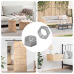 Piulițe hexagonale 2 pcs Argintiu M6 Oțel GartenMobel Dekor