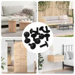 Șuruburi cu manșon 8182 pcs Negru 9,8 x 13 mm Fier GartenMobel Dekor