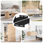 Bracket de Colț 2 pcs Negru 138,5 x 50,5 x 16 mm Fier GartenMobel Dekor