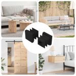 Capete de închidere 2 pcs Negru 15 x 15 x 15 mm PP GartenMobel Dekor