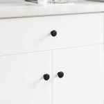 Mânere 2 pcs Negru Ø30 mm Aluminiu GartenMobel Dekor