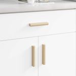 Mânere drepte 587 pcs Culoare lemn natural 130 x 25 x 30 mm GartenMobel Dekor