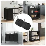 Roți 2 pcs Negru 40,1 x 40,1 x 37,8 mm PP și fier GartenMobel Dekor