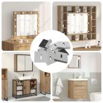 Suport pentru oglindă 2 pcs Nichel 35 x 30 x 8,3 mm Oțel GartenMobel Dekor