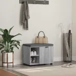 Bancă pentru hol cu pernă Simplu Gri Sonoma 60 x 38 x 46 cm GartenMobel Dekor