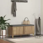 Bancă pentru hol cu pernă Stejar Artizanal 60 x 38 x 46 cm GartenMobel Dekor