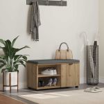 Bancă pentru hol cu pernă Stejar Artizanal 80 x 38 x 46 cm GartenMobel Dekor