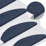 Covorașe scări autoadezive, 15 buc., albastru, 65x22,5x3,5 cm GartenMobel Dekor