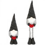 Figurina Craciun, Spiridus, picioare telescopice, inaltime extensibila 63-93cm Household NewTrend