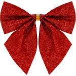 Set 3 ornamente pentru bradul de Craciun, fundita, 11cm, rosu Household NewTrend