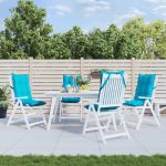 Perne scaun cu spătar înalt, 4 buc, turcoaz, țesătură Oxford GartenMobel Dekor