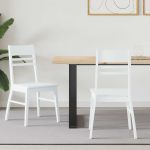 Scaune de dining 2 pcs Alb 43 x 54 x 89 cm GartenMobel Dekor