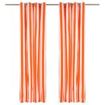 Set de draperii Dungi 2 pcs Portocaliu 140 x 225cm GartenMobel Dekor