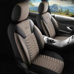 Set Huse Scaune Auto Panda Paris, negru bej, 11 piese Automobile ProTravel