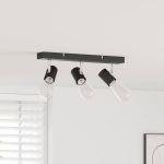 Spot de tavan Negru 38 x 6,5 x 11,5 cm Metal GartenMobel Dekor